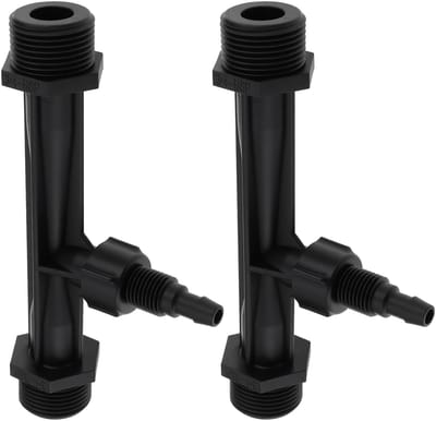 Dailygoods- Venturi Injector 2x - Kunststof - 3/4 BSP - Meststof Injector - Chemische Injectie - 145 mm lang, 73 mm breed - Irrigatie-injector