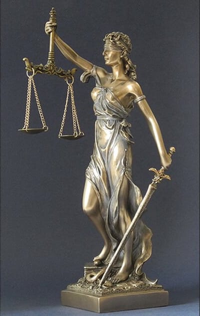 Beeld Vrouwe Justitia XL 73 cm