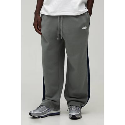 Balloon Fit Gewassen Panelen Joggingbroek | Khaki | Size Small