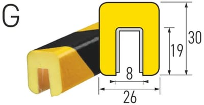 Knuffi stootrand kantprofiel type G | 1 meter