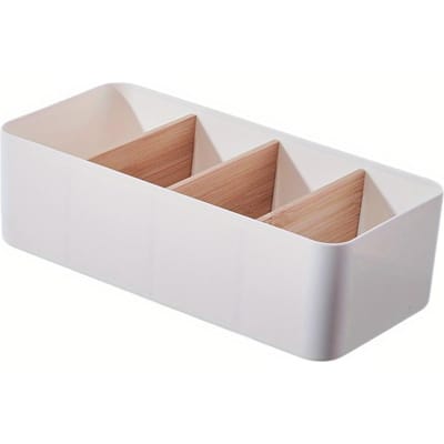 Bureau Opbergdoos, Bamboe Hout Cosmetica Opbergmand, Afstandsbediening Opbergdoos, Woonkamer Salontafel Opberg