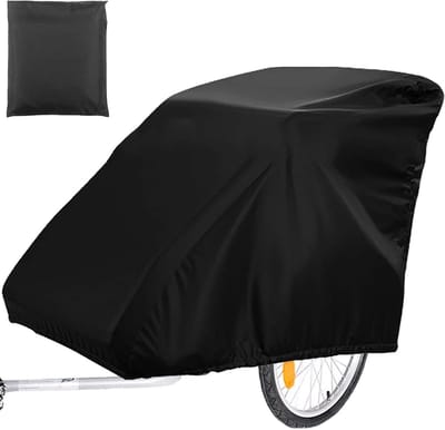Fietskarhoes - Universele Hoes Voor Fietskarren En Hondenkarren - Waterdicht - Winddicht - Scheurvast - Met Uv-Beschermhoes - 84*140*100Cm - Zwart