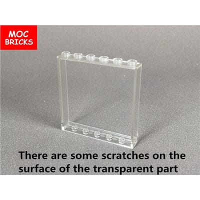 8 stuks MOC Bakstenen Trans Panel 1x6x5 59349 59350 35286 Bouwstenen Geassembleerde Deeltjes Kinderspeelgoed