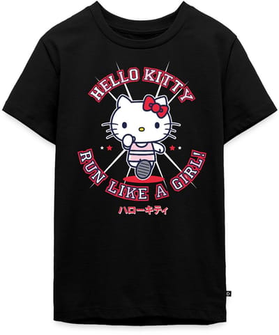 Hello Kitty Run Like A Girl Premium T-Shirt Tiener
