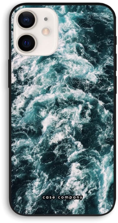 Case Company® - Hoesje geschikt voor iPhone 12 hoesje - Zee golf - Biologisch Afbreekbaar Telefoonhoesje - Bescherming alle Kanten en Schermrand