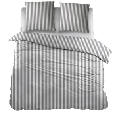 Snoozing Carine Dekbedovertrek - Tweepersoons - 200x200/220 cm - Grey