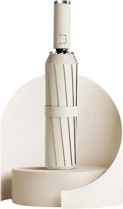 Bovista Moderne Stormparaplu - Opvouwbaar - Windproof Paraplu - Stormproef - Automatisch Uitklapbaar - Umbrella - Tegen UV - Beige