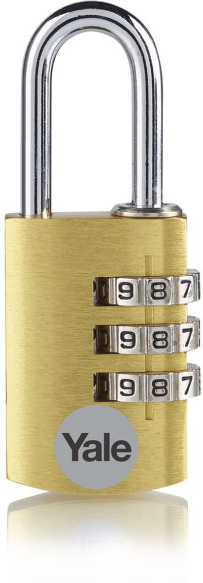 Yale - Aluminium Hangslot met Cijferslot - 28 mm - Goud