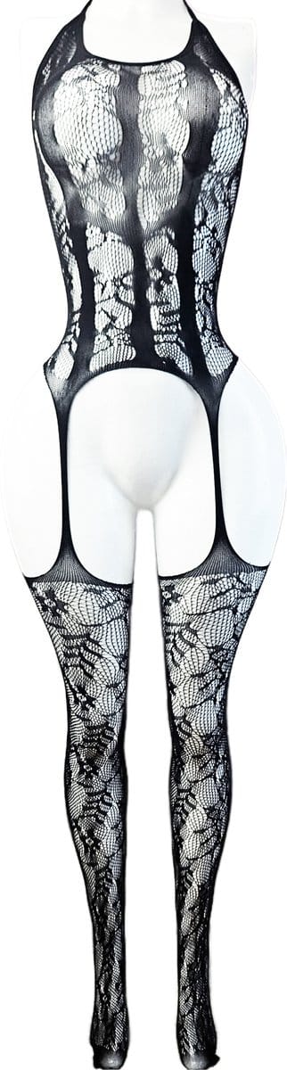 BamBella ® - Panty pak -Onesize - body suit - Dames - Onesize - Erotische jumpsuit van kant lingerie zwart
