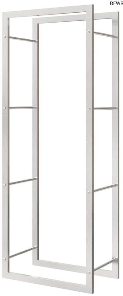 RFWR® Haardhoutrek van RVS - Brandhout Opslag en Houtblokhouder 50x28x132 cm
