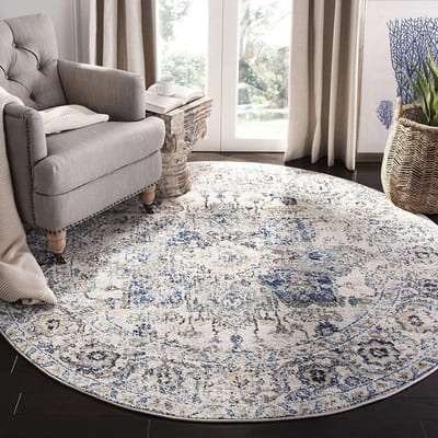 Marokkaans Trellis Wasbaar Groot Rond Tapijt Woonkamer Vloerkleden Vintage Slaapkamer Bank Salontafel Kinderen Antislip Vloermatten diameter 60