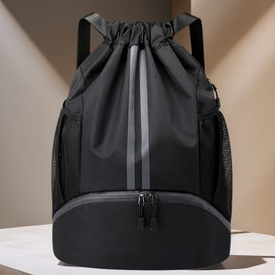 MODFU Sport & Fitness Rugzak & Backpack – 25L – Waterafstotend – Met Schoenenvak en Meerdere Opbergvakken – Ideaal voor Sport, Reizen & Dagelijks Gebruik – Polyester – Zwart