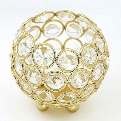 Kaarsenhouder Kristal - Decoratieve kandelaar - Huisdecoratie - Met fluwelen pad - 80 mm - Zilver