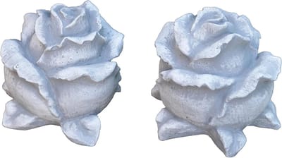 Stenen Bloemen Rozen - Betonnen Rozen - Tuin Decoratie - Handgemaakt - 10 cm Hoog - Grijs