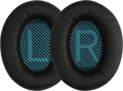 kwmobile 2x oorkussens voor koptelefoon - geschikt voor Bose Soundlink Around-Ear Wireless II - Earpads van schapenleer - In zwart
