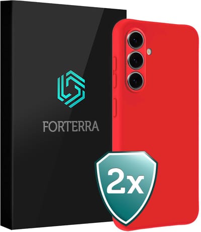 Hoesje 2 Stuks - Geschikt voor Samsung Galaxy A37 - Sterk & Shockproof - Back Cover - Case Siliconen - Telefoon Hoes - Rood