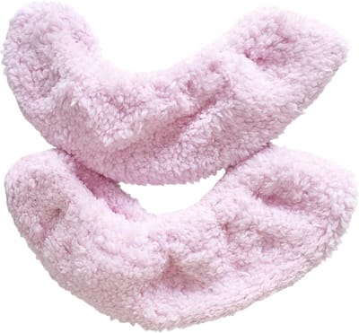 Schaats Beschermers - Blade Covers - Schaatsen Beschermen - Pluche Stof - 15 x 12 x 3 cm - Roze