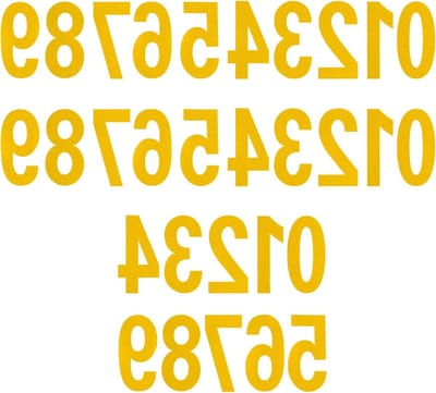 30 Stuks 10 cm Reflecterende Huisnummer Stickers 0-9 voor Buiten, Deur, Raam en Auto's (Goud)