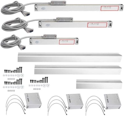 Lineaire Schaal Set - Draaibank Schaal - Precisie Meten - Aluminiumlegering - 0-600 mm - Zilver