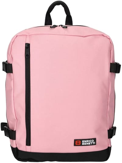 Enrico Benetti Cabin Rugzak - Reistas - Handbagage - Amsterdam - 54687 - Roze afm. 40x30x20 cm