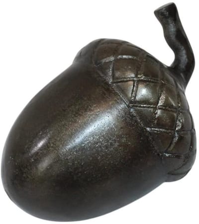 Deco4yourhome®- Decoratieve Eikel - Maat L - Metaal - Black Smoke