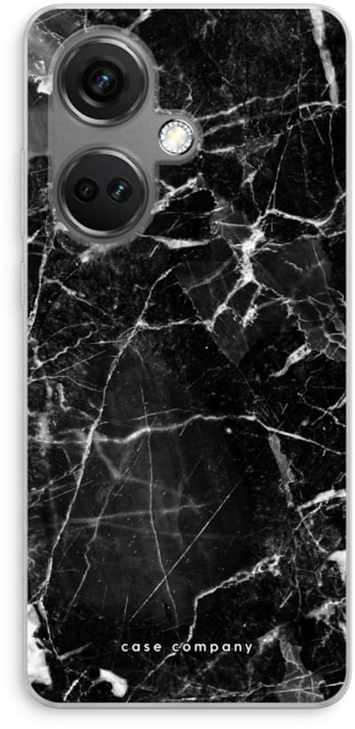 Case Company® - Hoesje geschikt voor OnePlus Nord CE 3 hoesje - Zwart Marmer - Soft Cover Telefoonhoesje - Bescherming aan alle Kanten en Schermrand