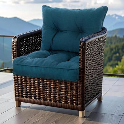 Tuinkussens Set - Loungekussens Zitkussens - Buiten Meubilair - Waterdicht FillPro+ - 50x50 50x40 - Marineblauw