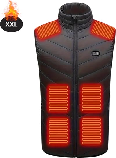 Livano Verwarmde Bodywarmer - Elektrische Bodywarmer - Heated Vest - Jas - Kleding - Oplaadbaar - Heren - XXL