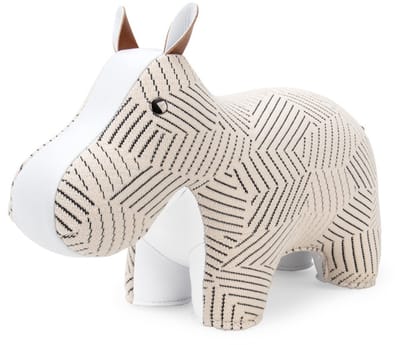 Zuny Kvadrat Hippo-Razzle Dazzle Wit-Boekensteun