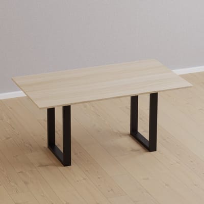 Stalen onderstel set van 2 U tafelpoot 40x28 cm zwart mat