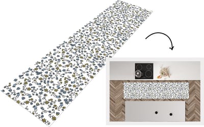 Keukenloper - Loper keuken - Meisje - Bloemen - Patronen - 200x50 cm - Keukenloper vinyl