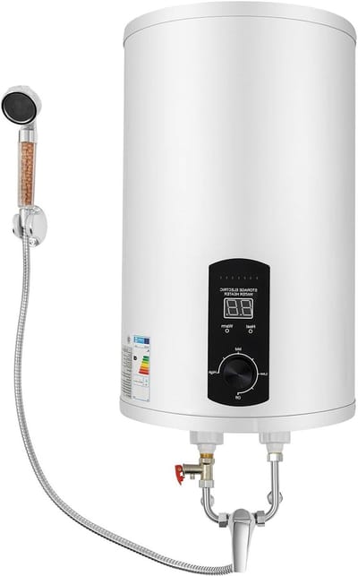 Elektrische boiler - Warmwaterboiler - Direct warm water - Hoge efficiëntie - 50 liter - Zilver