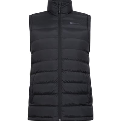 Mountain Warehouse Gewatteerd gilet met imitatiebont voor heren (Zwart)