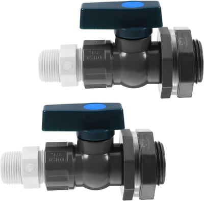 Regenwatervalve - Regenpijp kraan - Water opvangen - Regelbare kraan - 2 stuks - Zwart