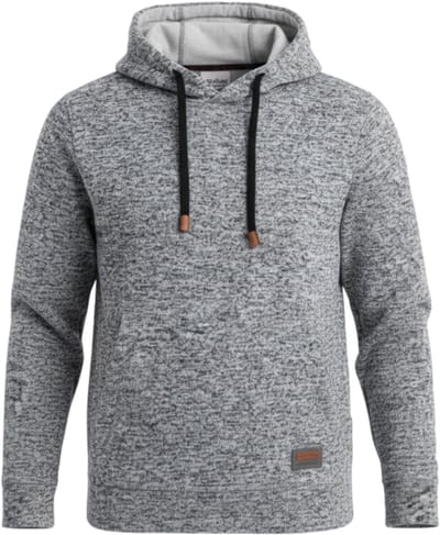 OMBRE Sweater - Regular Fit - Lange Mouw - Gemeleerd Donkergrijs M