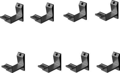 Leuninghouder zwart - Opschroef - Vlak zadel  Hermeta - 3540-18 - 8 stuks
