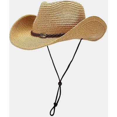 Zomerse UPF50+ Zonnehoed met Brede Rand Buiten Western Cowboy Visserspet Verstelbaar Ademend Unisex Voor Mannen Vrouwen 56-58 cm beige