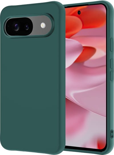 Hoesje - Geschikt voor Google Pixel 10 - Sterk & Shockproof - Hoes Cover - Siliconen Case - Donkergroen