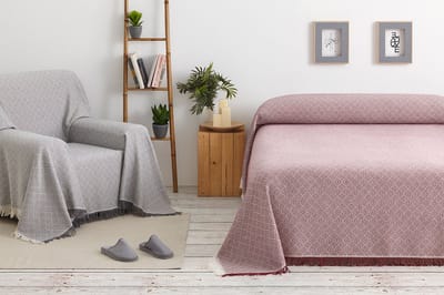 Belmarti® Foulard Formentera 180x270cm Grijs – Luxe plaid voor bank & bed – Zacht & stijlvol