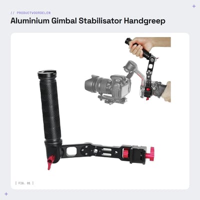 Dailygoods- Handgreep Lichtgewicht Aluminium - Wandbeugel - Koude Schoenbevestiging - Verstelbare Positionering - Snelle Montage - Schokbestendig Vergrendelingsmechanisme - Camerahandgreep