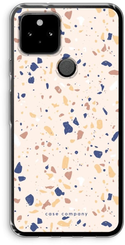 Case Company® - Hoesje geschikt voor Google Pixel 5 hoesje - Terrazzo N°23 - Soft Cover Telefoonhoesje - Bescherming aan alle Kanten en Schermrand
