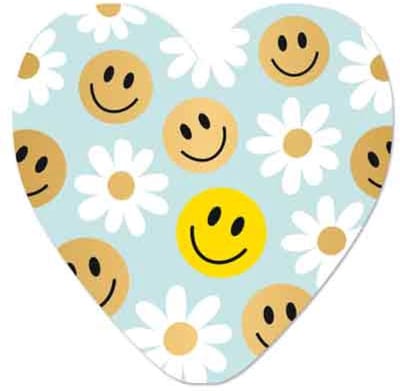 Wenskaart - blanco - bloemen - smiley - geen tekst - pensioen - felicitatie - lief - juf - meester - bedankt - opkikker - hart van goud - artige
