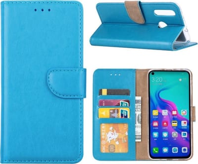 Bookcase Geschikt voor: Huawei Nova 4 - Bookcase Turquoise - portemonnee hoesje