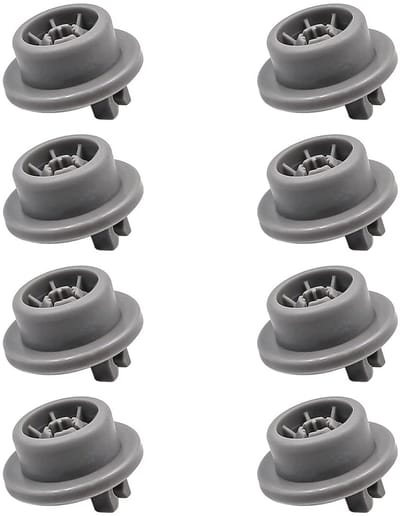 Dailygoods- Vaatwasserwielen 8 Stuks - Vervangend Onderdeel Nr. 165314 - Compatibel met Bosch/Siemens/Kenmore - Duurzaam - Eenvoudig te Monteren - Met Veiligheidsclip - Vaatwasseronderdelen