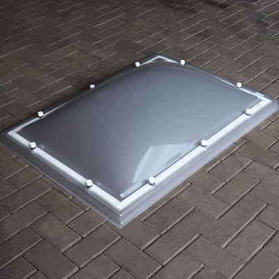 Lichtkoepel plexiglas opaal 40x70 cm dubbelwandig