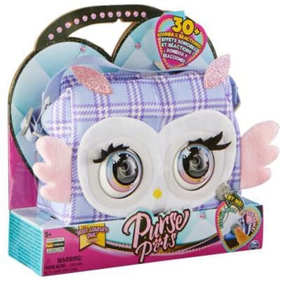 Purse Pets - Print Perfect Hoot Couture Owl interactieve dierenhandtas met meer dan 30 geluiden en reacties