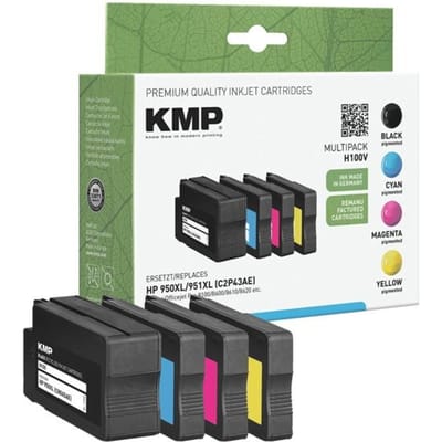 KMP Inktcartridge vervangt HP 950XL, 951XL, C2P43AE, CN045AE, CN046AE, CN047AE, CN048AE Compatibel Combipack Zwart, Cyaan, Magenta, Geel H100V