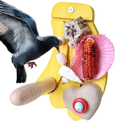 Vogel Zitstok - Knaagstok Speelgoed - Vogel Verrijking - Banaanvormig Ontwerp - 19 cm - Multicolor
