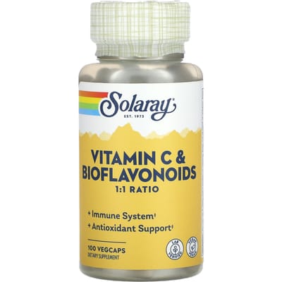 Vitamine C & Bioflavonoïden, 1:1 Verhouding, 100 Groentecapsules