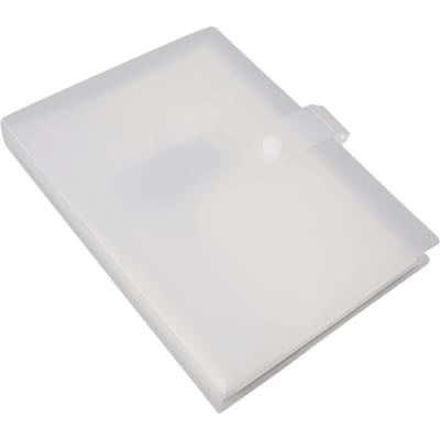 Livre de Rangement pour Stickers Nail Art 80 Fentes Grande Capacité Transparent Dépoli Vide Album Photo Stickers Nail Art white